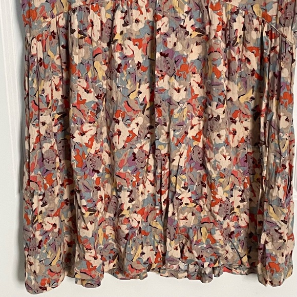 Anthropologie Vanessa Virginia floral v-neck tunic top 54035 - Picture 7 of 11